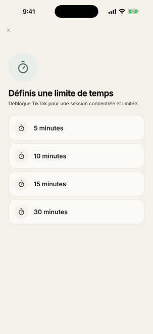 Choisir le temps dont vous avez besoin