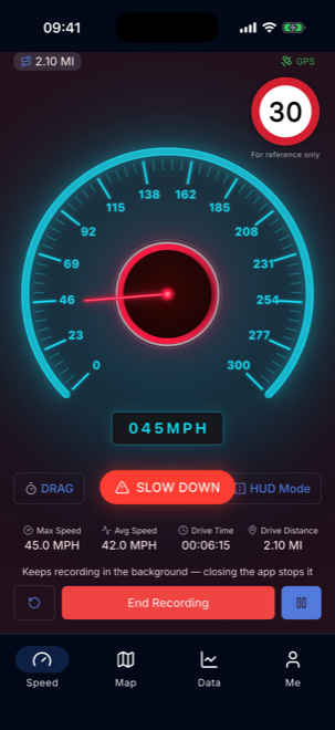 Over-speed alert